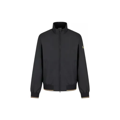 EMPORIO ARMANI EA7 Core Identity Technical-Fabric Jacket Jackets Coats Men's Black