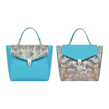 WANACCESSORY Cow Leather Bucket Bag Large Size Women's Multicolor