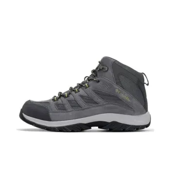 Columbia Crestwood Slip Resistant, Abrasion Resistant, Support, Balance Mid Top Hiking Shoes Men's Gray