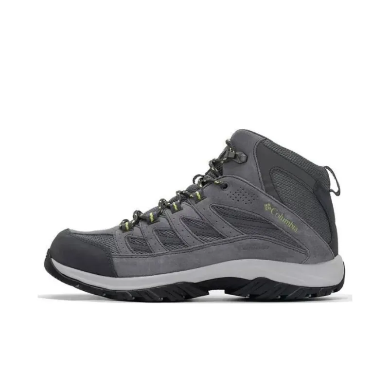 Columbia Crestwood Slip Resistant, Abrasion Resistant, Support, Balance Mid Top Hiking Shoes Men's Gray-0