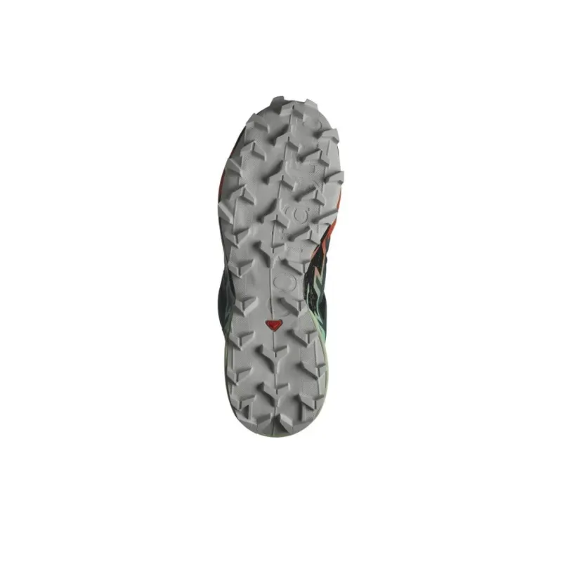SALOMON Speedcross 6 Slip Resistant Water Resistant Low Top Trail Running Shoes Women's Gray Green-4