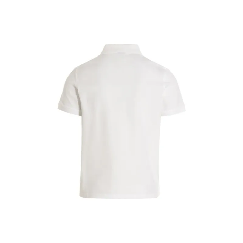 SAINT LAURENT Cassandre Logo Embroidered Polo Shirt-1