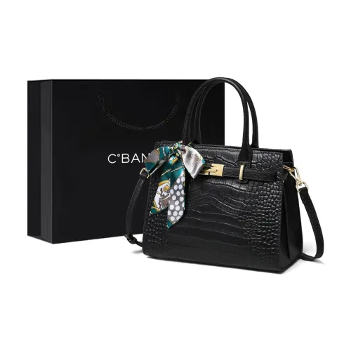 C°BANNER Cow Leather With Synthetic Leather One chain-link Crossbody Portable Mom Bag Regular Women's Black