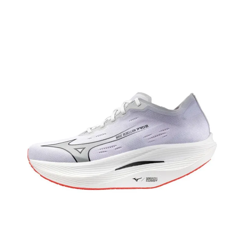 Mizuno Wave Rebellion Pro 2 Breathable And Wear resistant Low Top Casual Running Shoes Men's White Purple-0