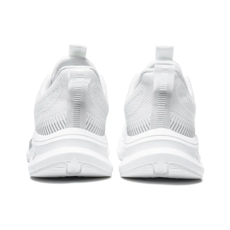 BTE Shock Absorbers Slip Resistant, Abrasion Resistant, Lightweight Low Top Running Shoes Unisex Aurora White Silver-3