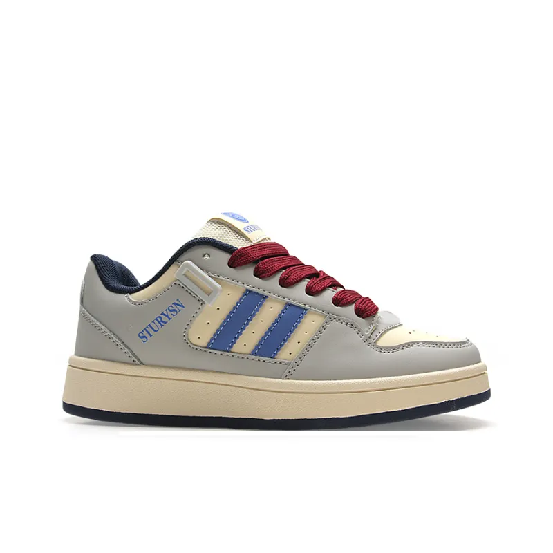 STUR YSN Wear-resistant And Lightweight Low-Top Skateboard Shoes Unisex Beige Red-5