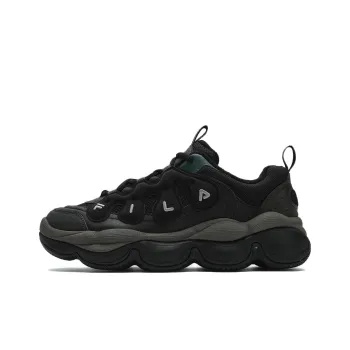 FILA PEASE Anti Slip Wear Resistant Low Top Casual Shoes Men's Black Green