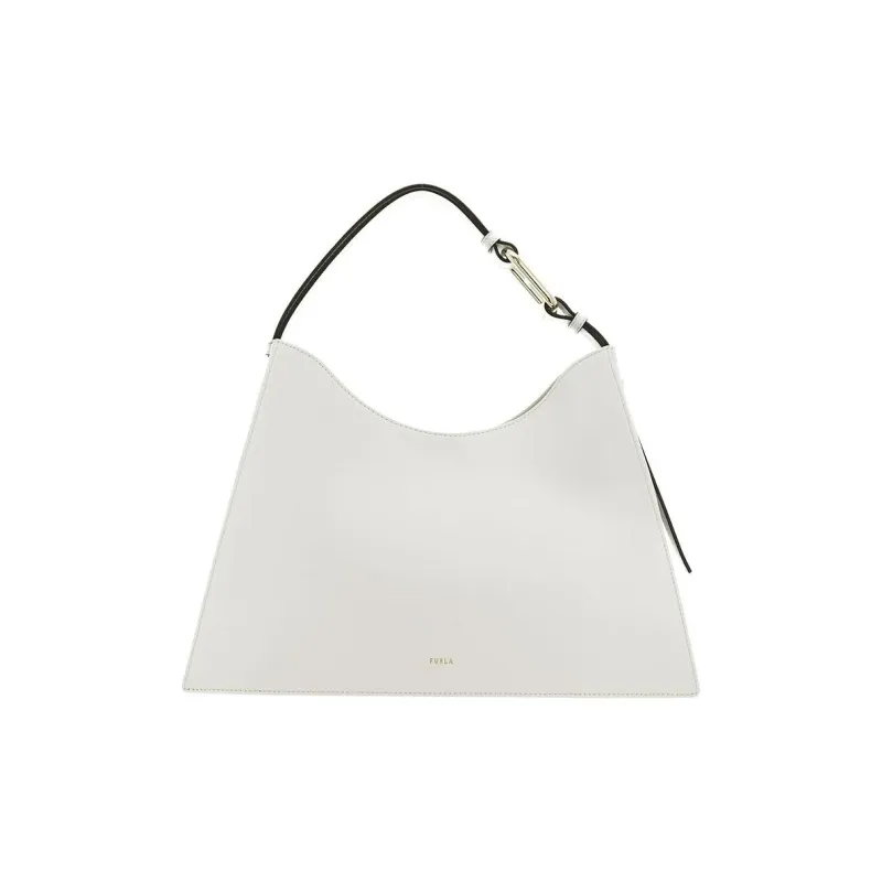 Furla Calfskin One Shoulder Handbags Large Size Women's Cotton Candy White-0