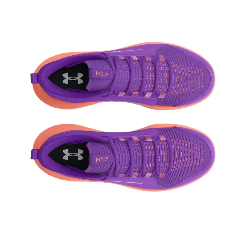 Under Armour Breakthru 5 LE Cushioning Wear-Resistant Low-Top Basketball Shoes Women's Purple-Orange-3