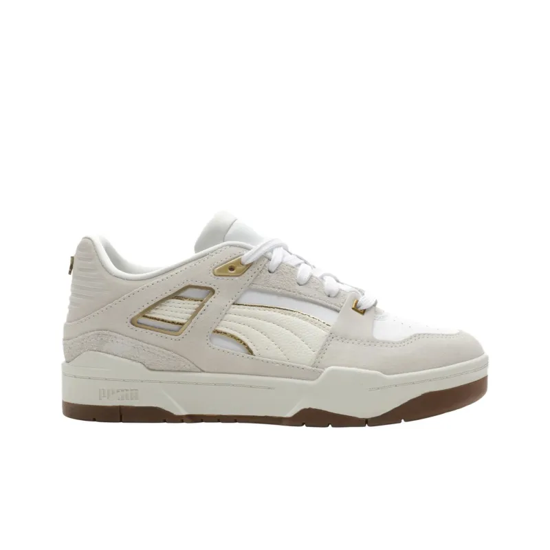 PUMA Slipstream Anti Slip Wear Resistant Low Top Skateboard Shoes Women's Beige-1