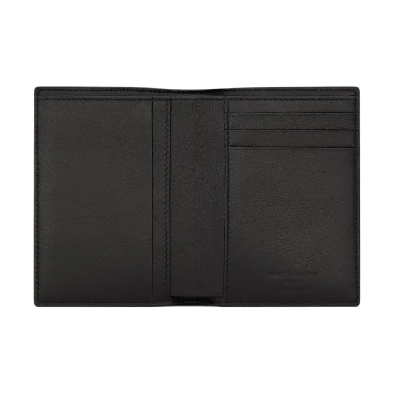 SAINT LAURENT PARIS Eel Skin Wallet Regular Men's Caramel Brown-3