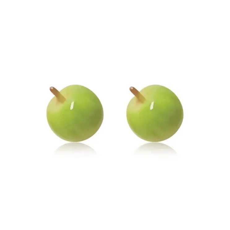 ROGA Resin Stud Earrings Women's-4