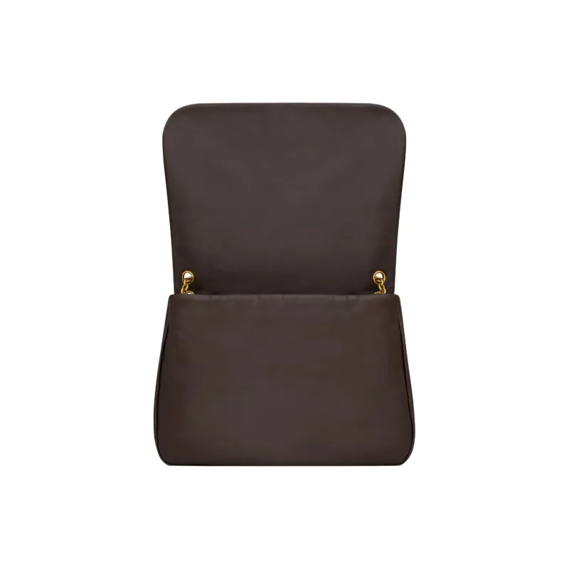 SAINT LAURENT Lambskin Shoulder Bag, Crossbody Bag, Handbag Women's Dark Umber-4