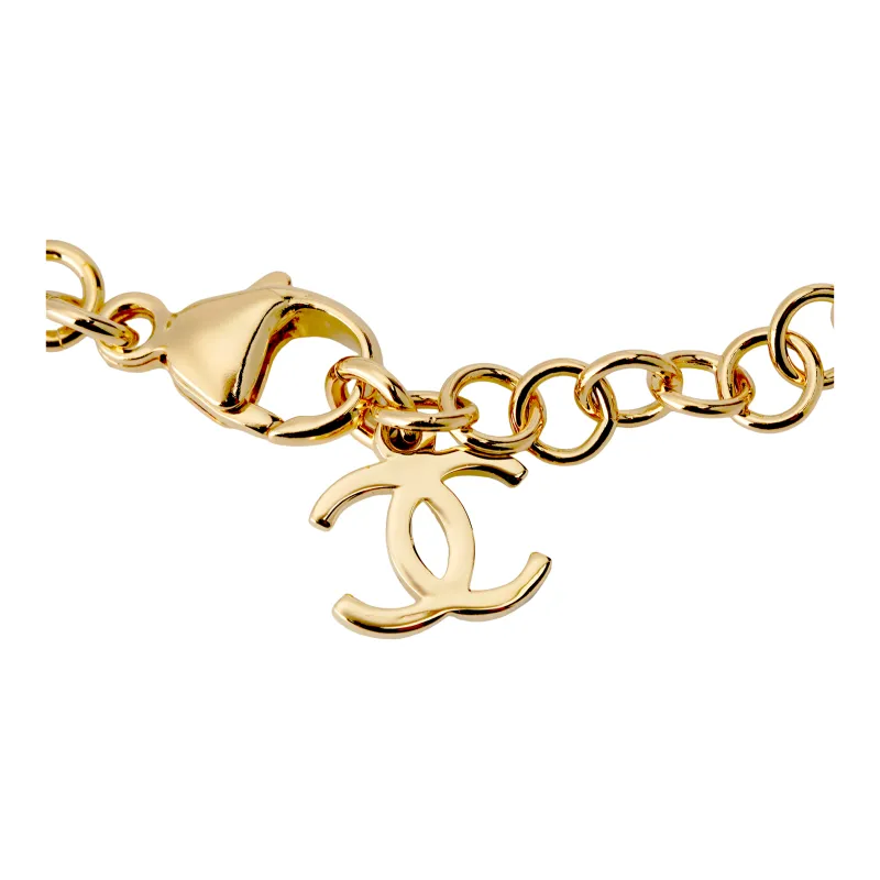 CHANEL Pearl Bracelets Women's Black White-3