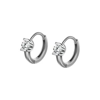LAOYINJIANG S925 Silver Hoop Earrings Women's
