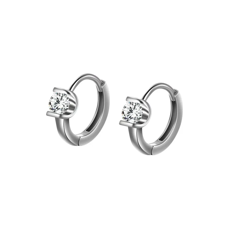 LAOYINJIANG S925 Silver Hoop Earrings Women's-0