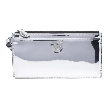 PINKO Polyurethane Card Holder Card Holder Women's Silver