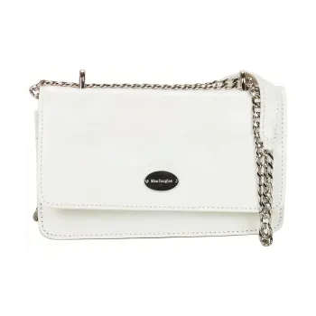 MAC DOUGLAS Cow Leather Messenger Bag, Crossbody Bag, Shoulder Bag Women's White