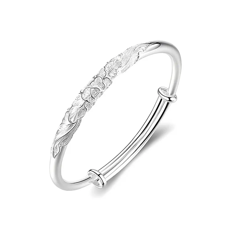 FR S999 Fine Silver Sterling Silver Bracelets Women's-0