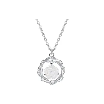 LIANDUO Shell Necklaces Women's Silver Good Luck