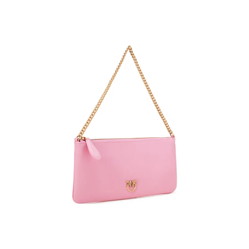 PINKO Cow Leather Card Holder Card Holder Women's Rose Pink-1