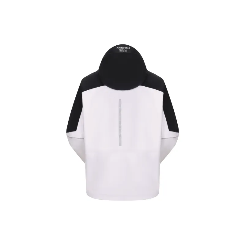 Panda China Panda Series Water Resistant Windproof Wear Resistant Water Repellent Windbreaker Jacket Unisex Pitch White-1