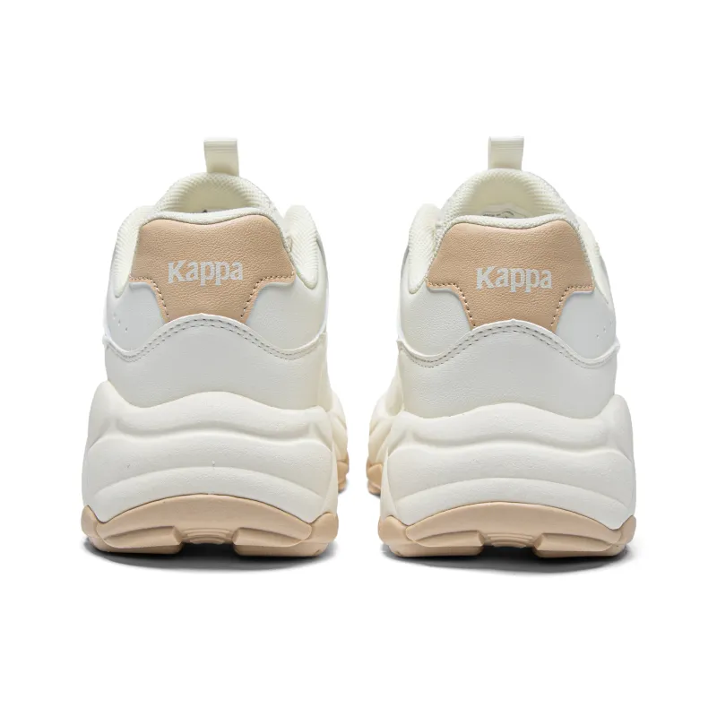 Kappa Anti-Slip And Wear-Resistant Height Increasing Low-Top Chunky Sneakers Unisex White-4