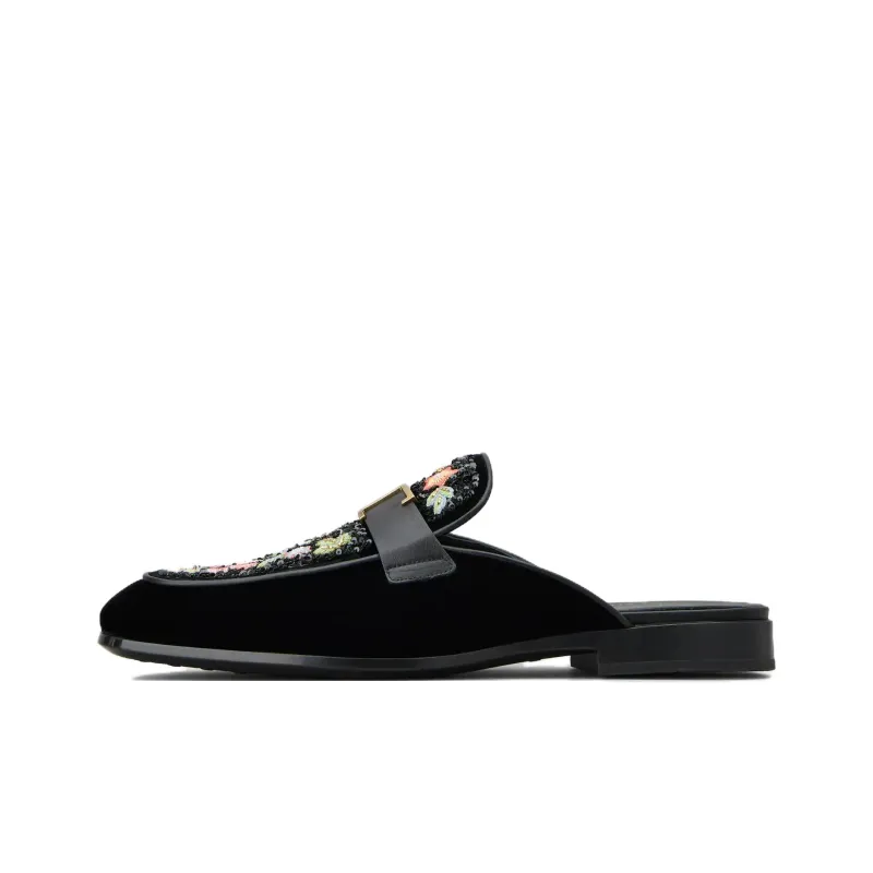 Rahul Mishra x TOD'S Timeless Wrap-toe Slippers Men's Black-0