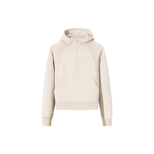 Anta Variety Training Collection Sweatshirt Women's White Tea Brown