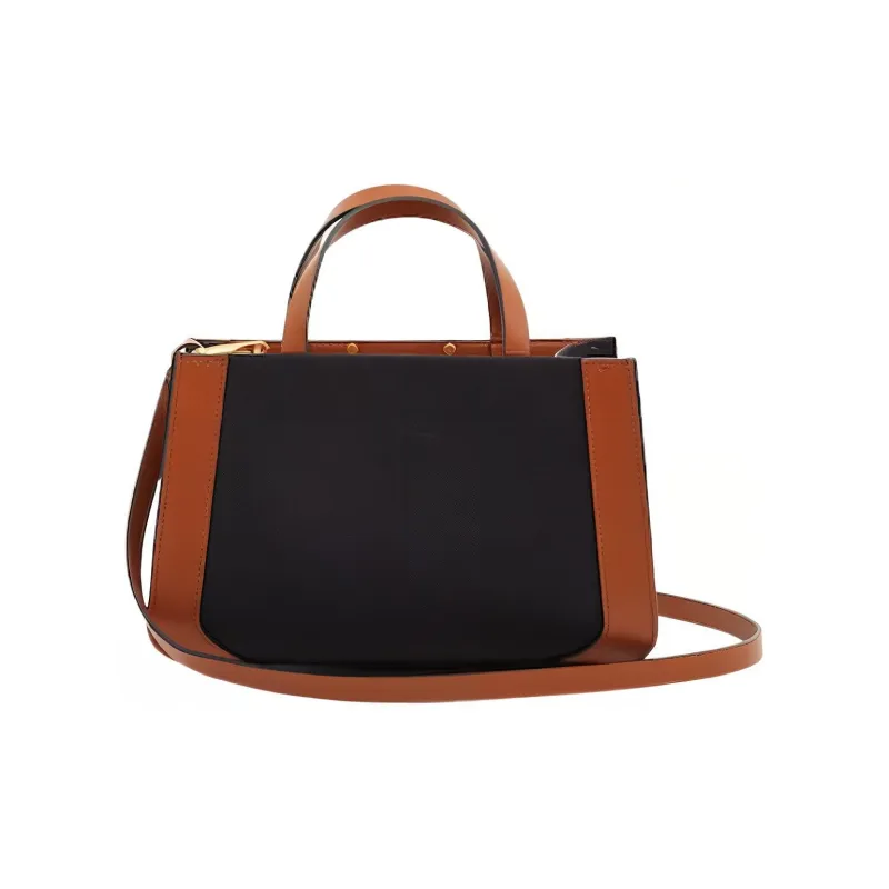 Valentino Canvas With Calfskin Tote Bag Shopping Bag Shoulder Bag Crossbody Bag Handbag Mini Women's Black-1