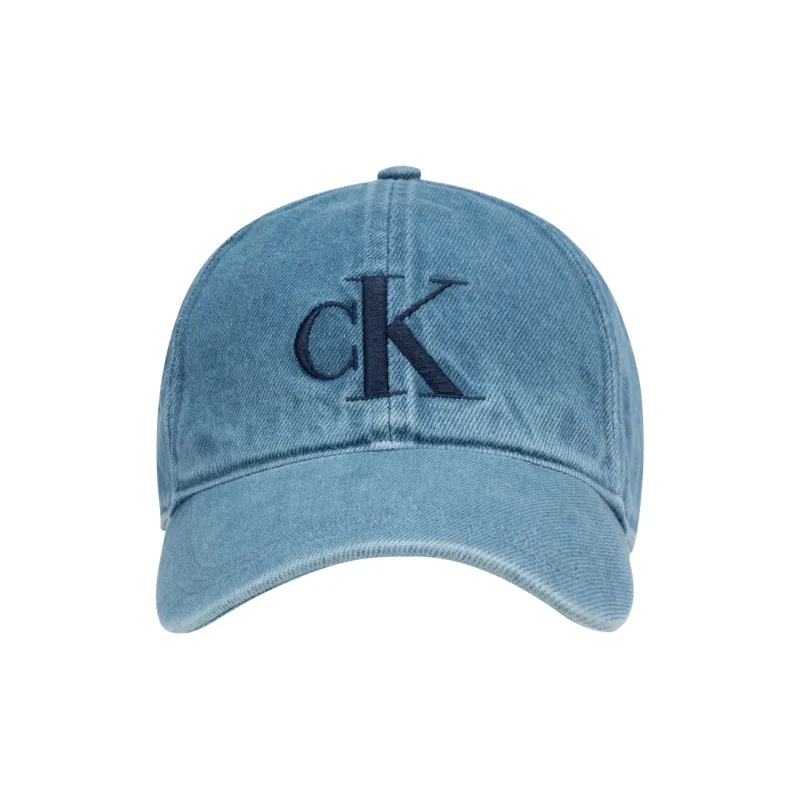 CALVIN KLEIN Cotton Baseball Caps Unisex Denim Blue-1