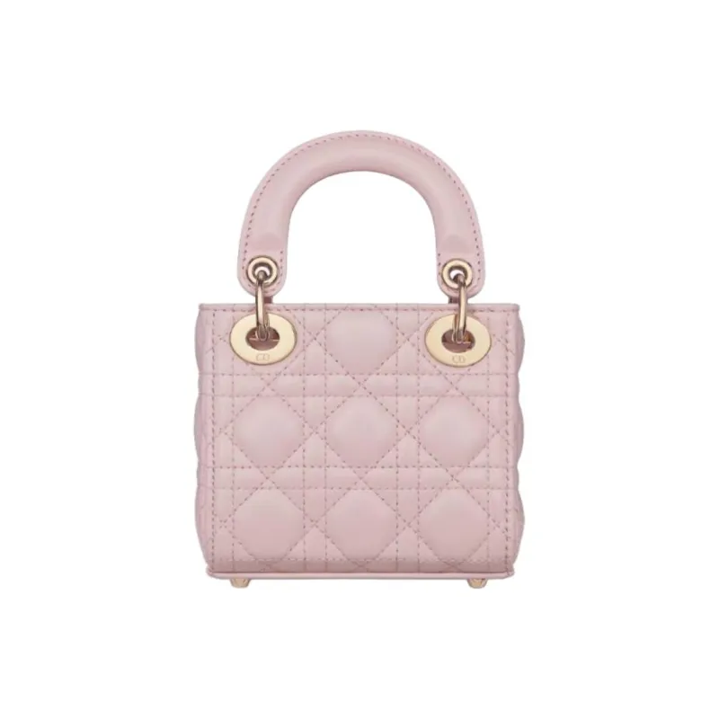 DIOR Lady Dior Lambskin Lady Dior Bag, Shoulder Bag, Crossbody Bag, Handbag Mini Women's Light Pink-2