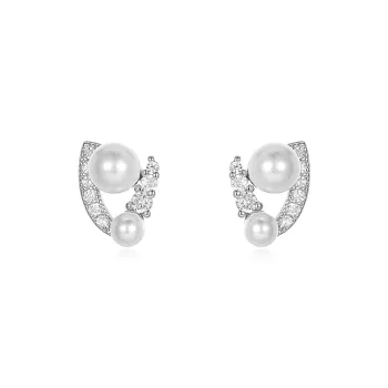 Rhymes Gold Plated Copper Stud Earrings Women's