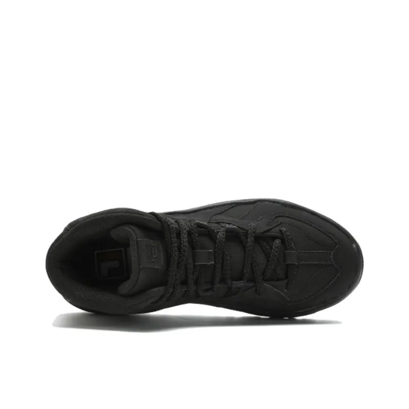 FILA AMICA Anti Slip Wear Resistant Mid Top Casual Shoes Women's Black-3