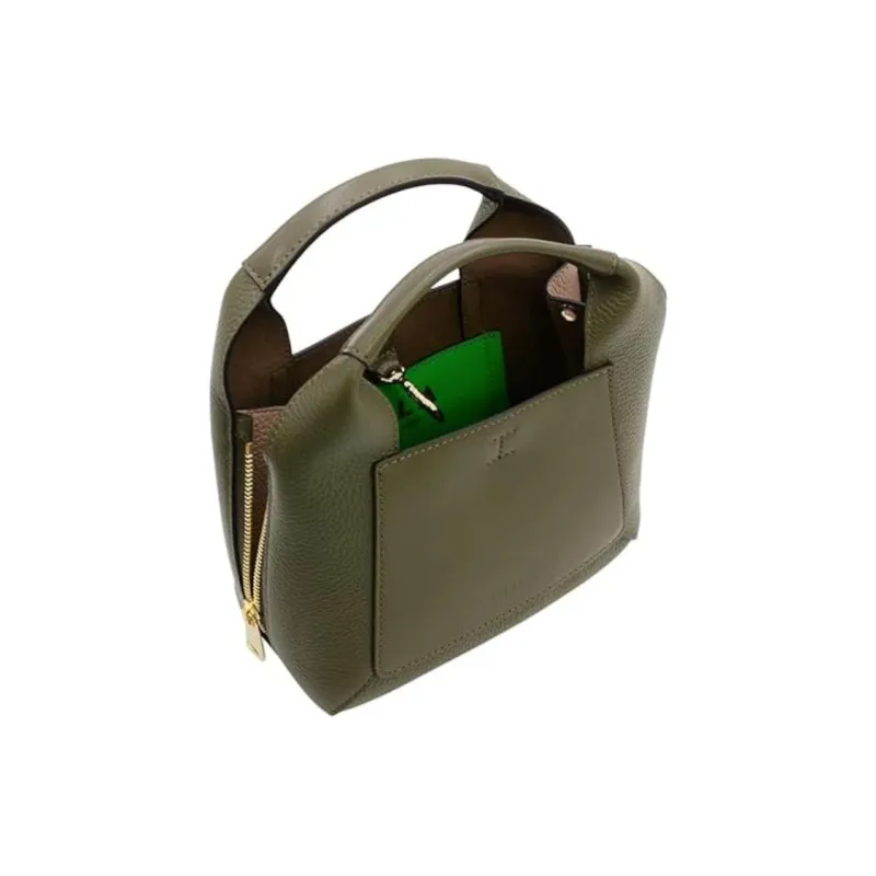 Furla Gilda Leather Tote Shoulder Bag, Crossbody Bag, Handbag Mini Women's Green-2
