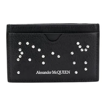 Alexander McQueen Cow Leather Wallet Unisex Black