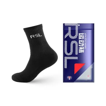 RSL Mid Calf Socks Unisex 3 Pack/6 Pack Knee High Socks Black