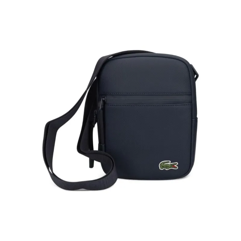 LACOSTE Coated Canvas Bag, Crossbody Bag, Shoulder Bag Regular Men's Marine Blue-4