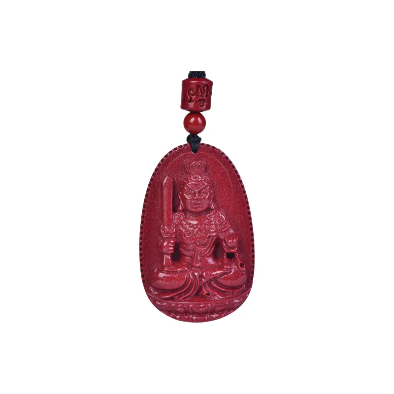 Stone On The Line Cinnabar Pendants Unisex-14