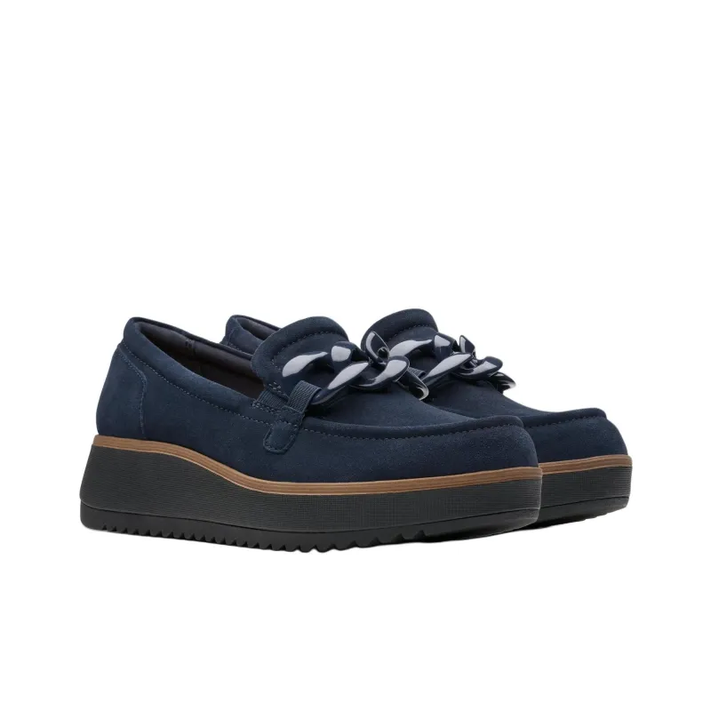 Clarks Zylah May Loafers Women's Marine Blue-2
