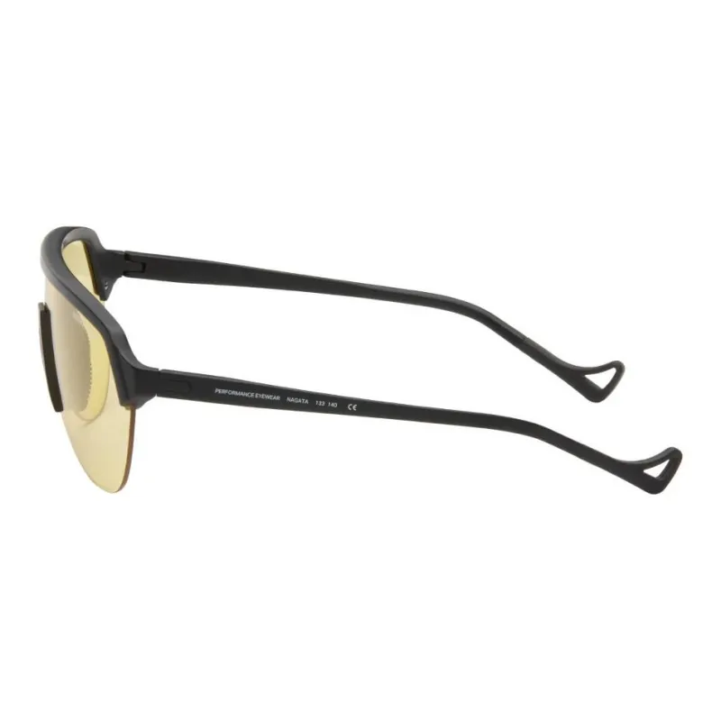 District Vision Titanium Nylon Rubber Plastic Irregular Shape Sunglasses Men's Black-1
