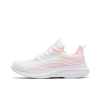 BIANSULONG Running Shoes Women's Low Top White Pink/White Green