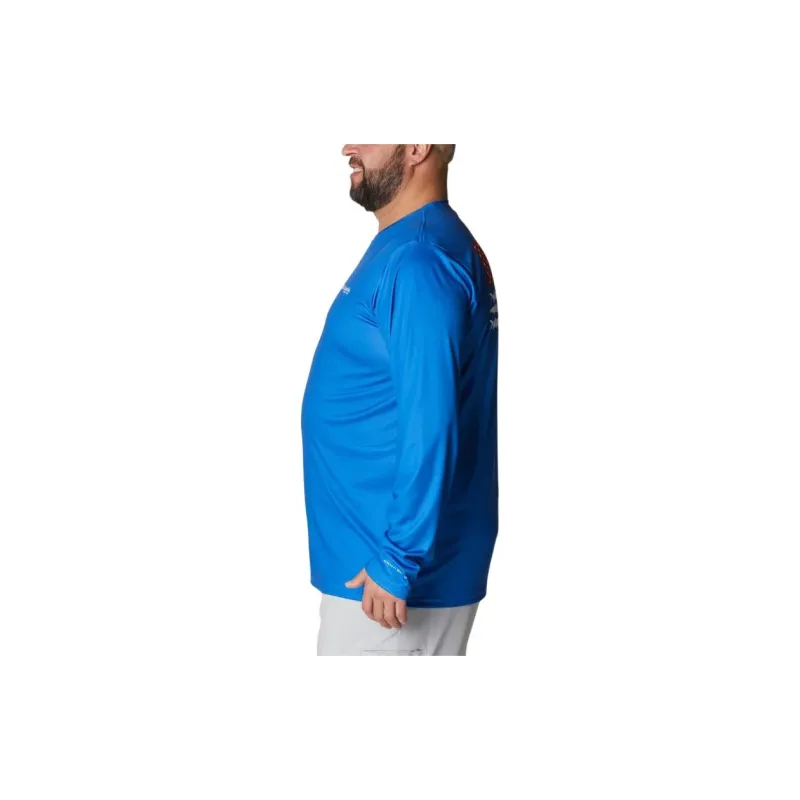 Columbia PFG Terminal Tackle Fish Flag T-Shirt Men's Bright Blue-2