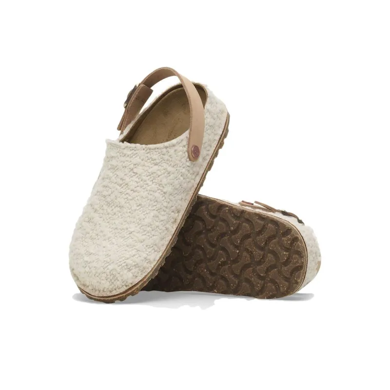 Birkenstock Rubber Sole Slip Resistant Wrap toe Slippers Unisex Beige Regular-5