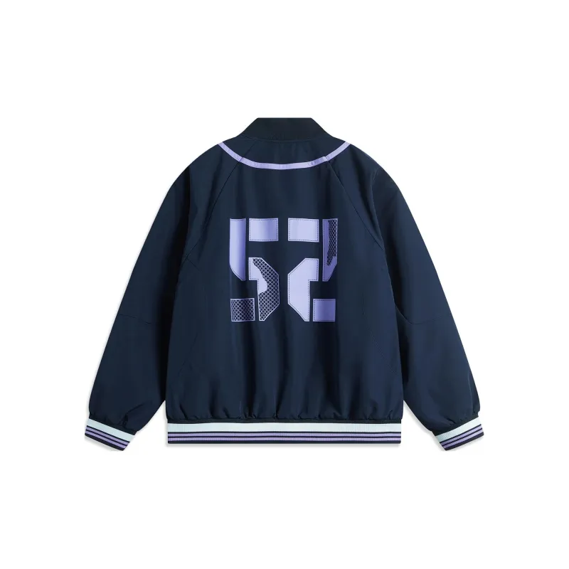 LiNing BadFive Collection Basketball Collection Jackets Coats Men's Dark Marine Blue/Sky Blue/Fluorescent Star Purple-1
