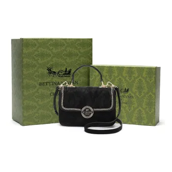 BETTINA VIVIAN PU Small Square Bag Shoulder Bag Crossbody Bag Handbag Regular Women's Black