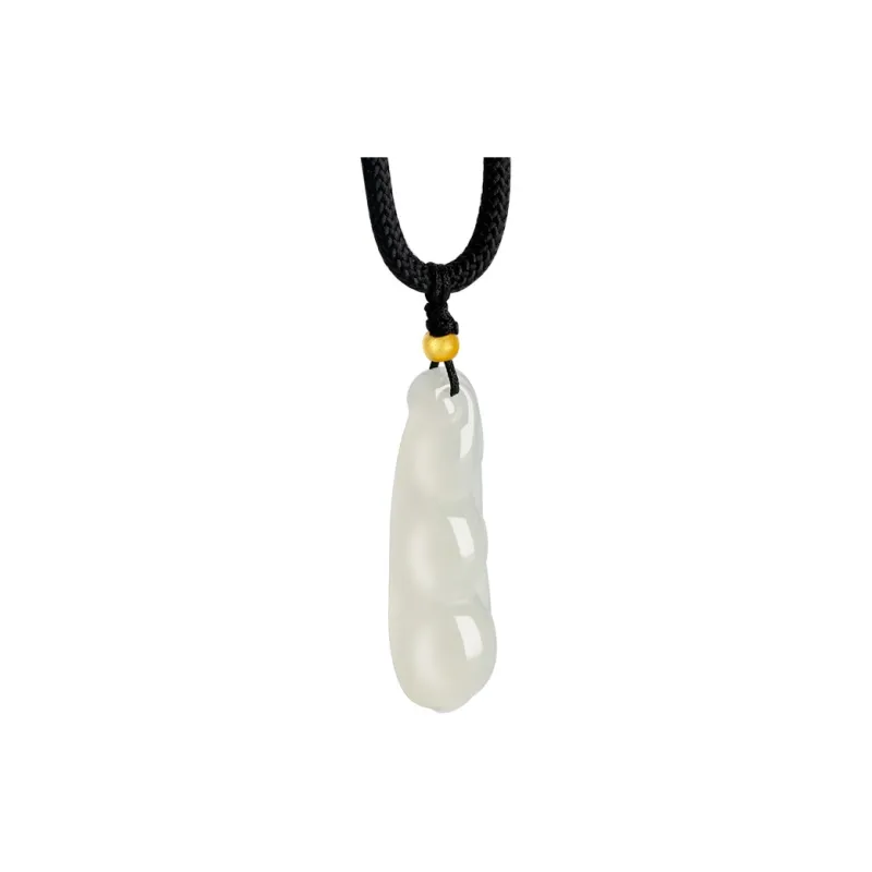 CHOW TAI SENG Necklaces Pale Greenish White Jade Unisex-2