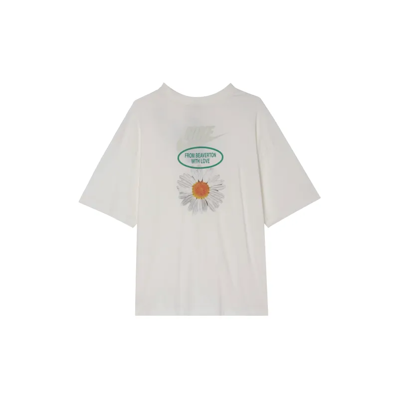Nike Drop Shoulder Sleeve T Shirt Women's Sail White-1