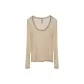 Q0477 Milk White (Wool+Silk, Long-Sleeved)