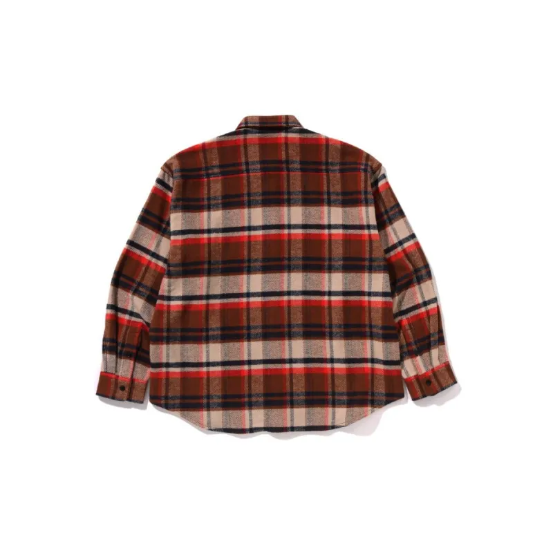 A BATHING APE Check Flannel Shirt-2